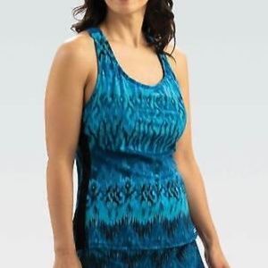 Dolfin Aquashape Racerback Tankini Top - size S - Arabian Sea Aqua NEW tags on